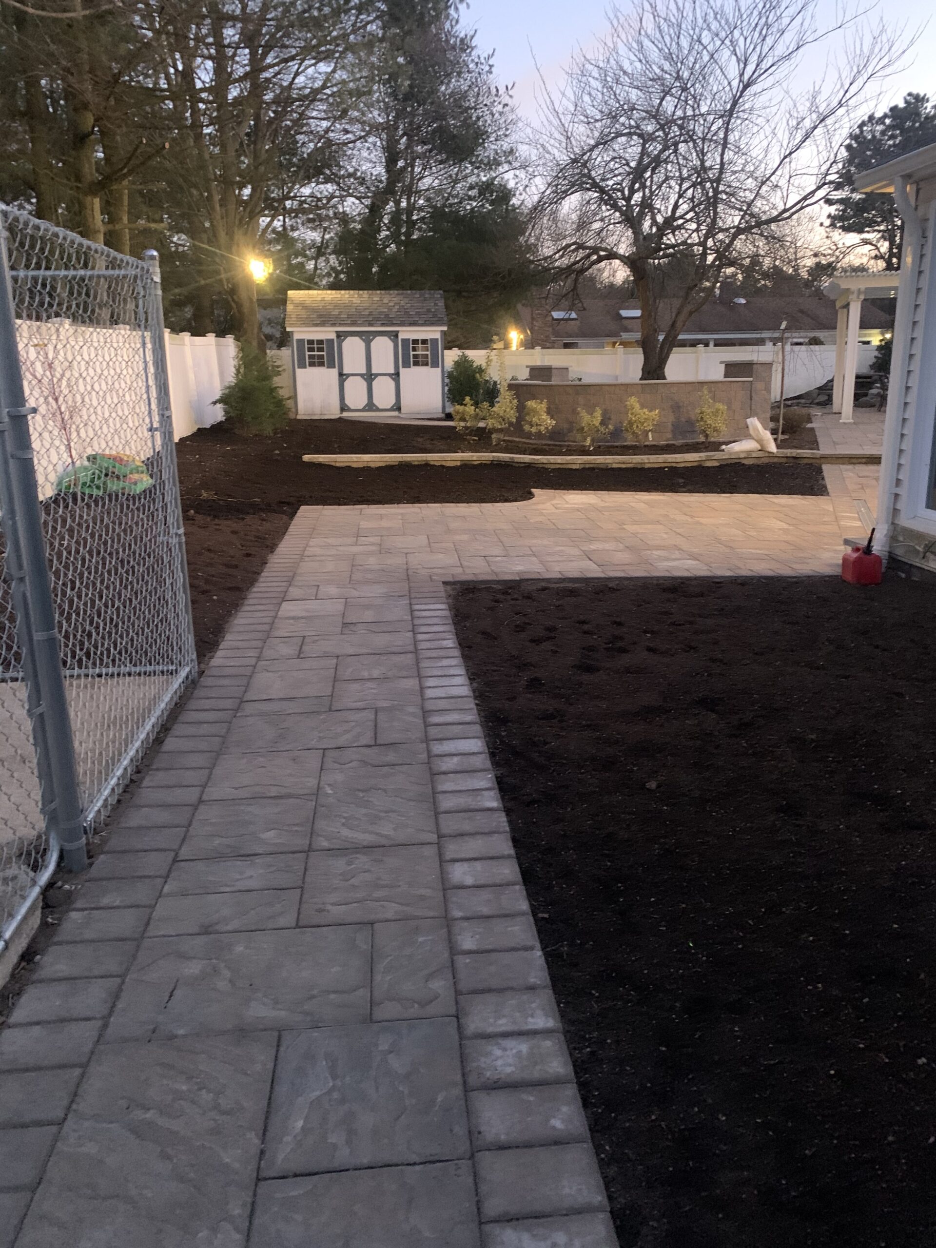 Stone Paver Walkway Installed